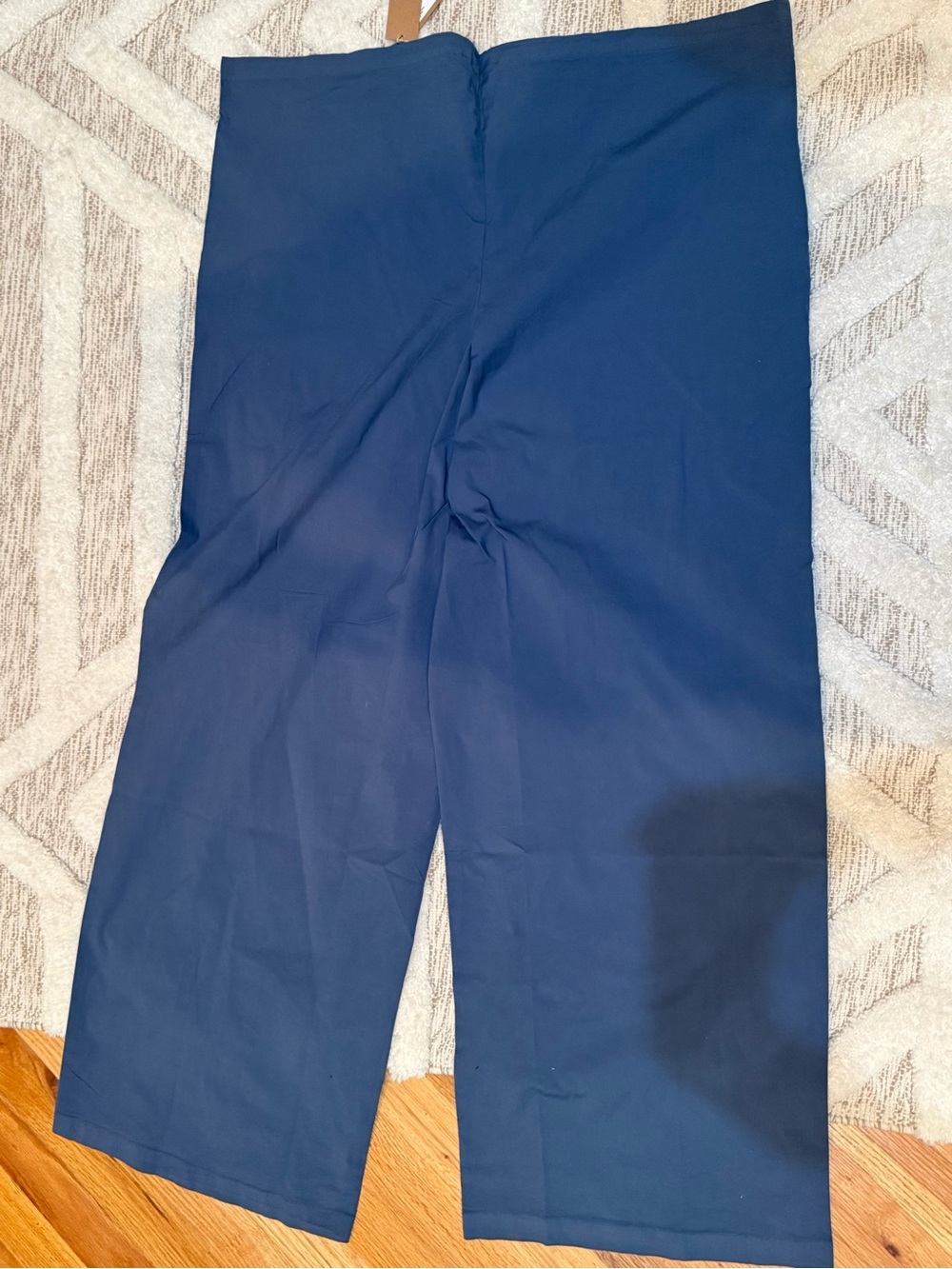 SKIMS Cotton Poplin Wide-Leg Lounge Trouser Pants Harbor Blue Med NWT!! - Picture 4 of 11